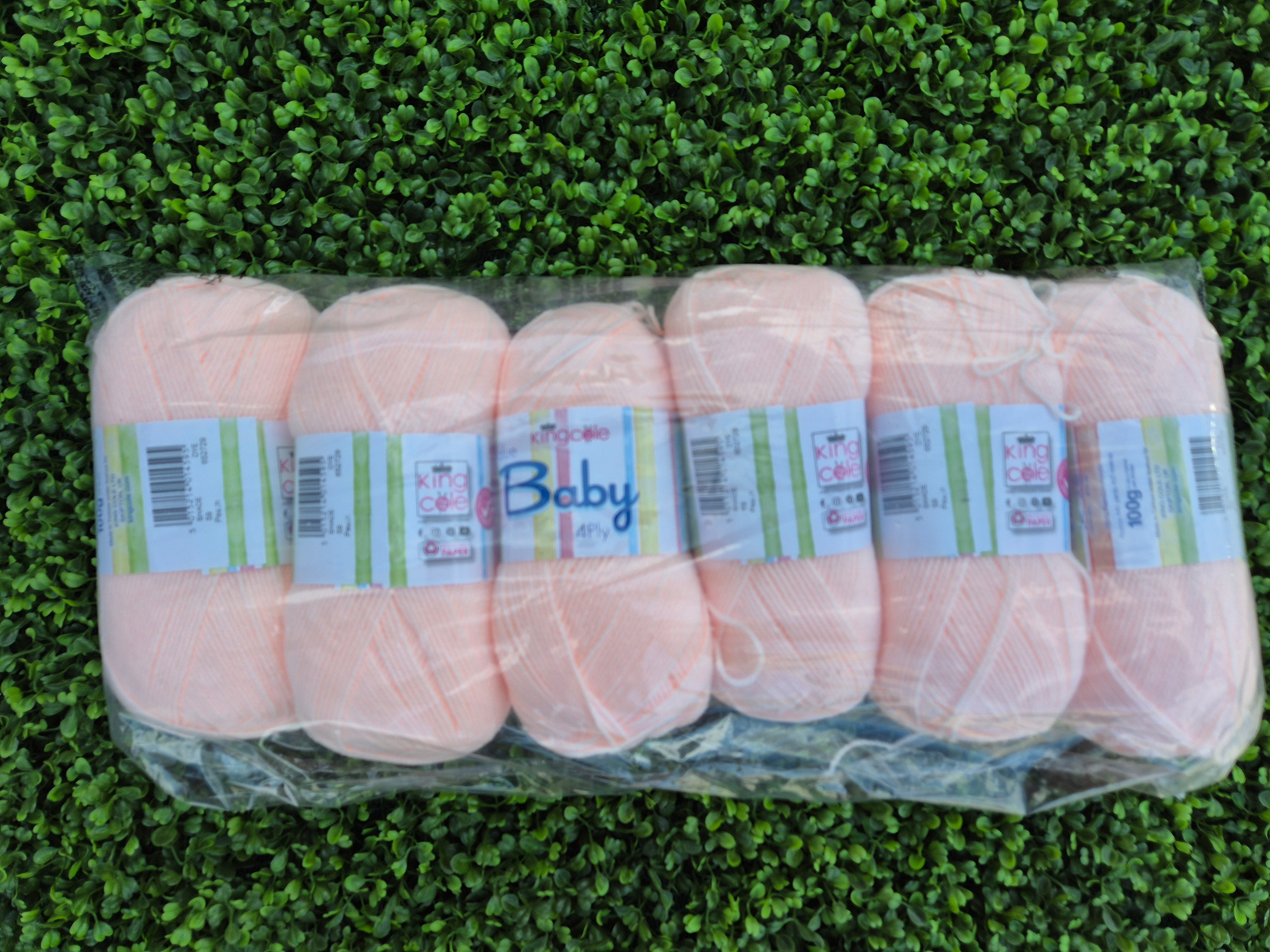 ****Free Postage**** Clearance Bag of 6 - King Cole Baby 4ply Peach