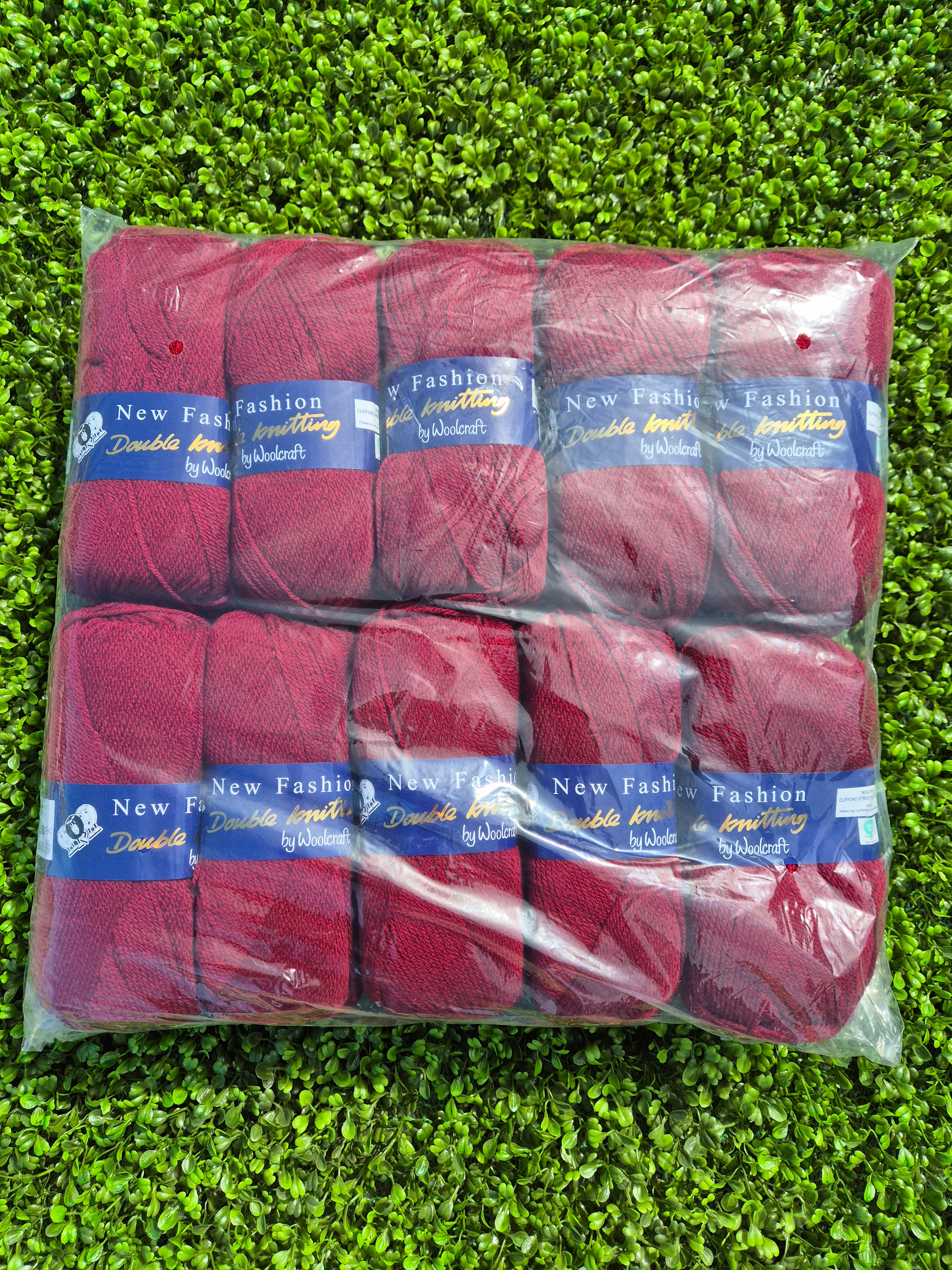 Special Offer INCLUDING POSTAGE - 10 x 100g New Fashion Double Knit Maroon 110