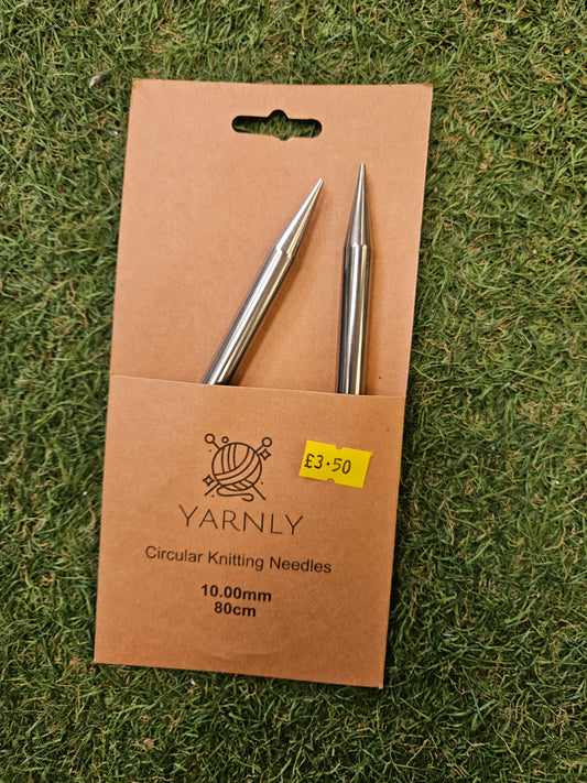 Yarnly Circular Knitting Needles 10mm, 80cm