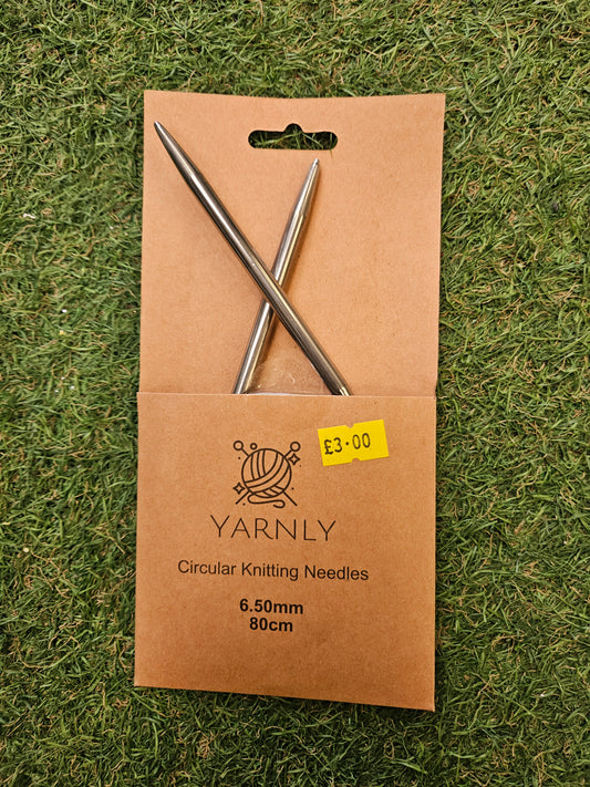 Yarnly Circular Knitting Needles 6.5mm, 80cm