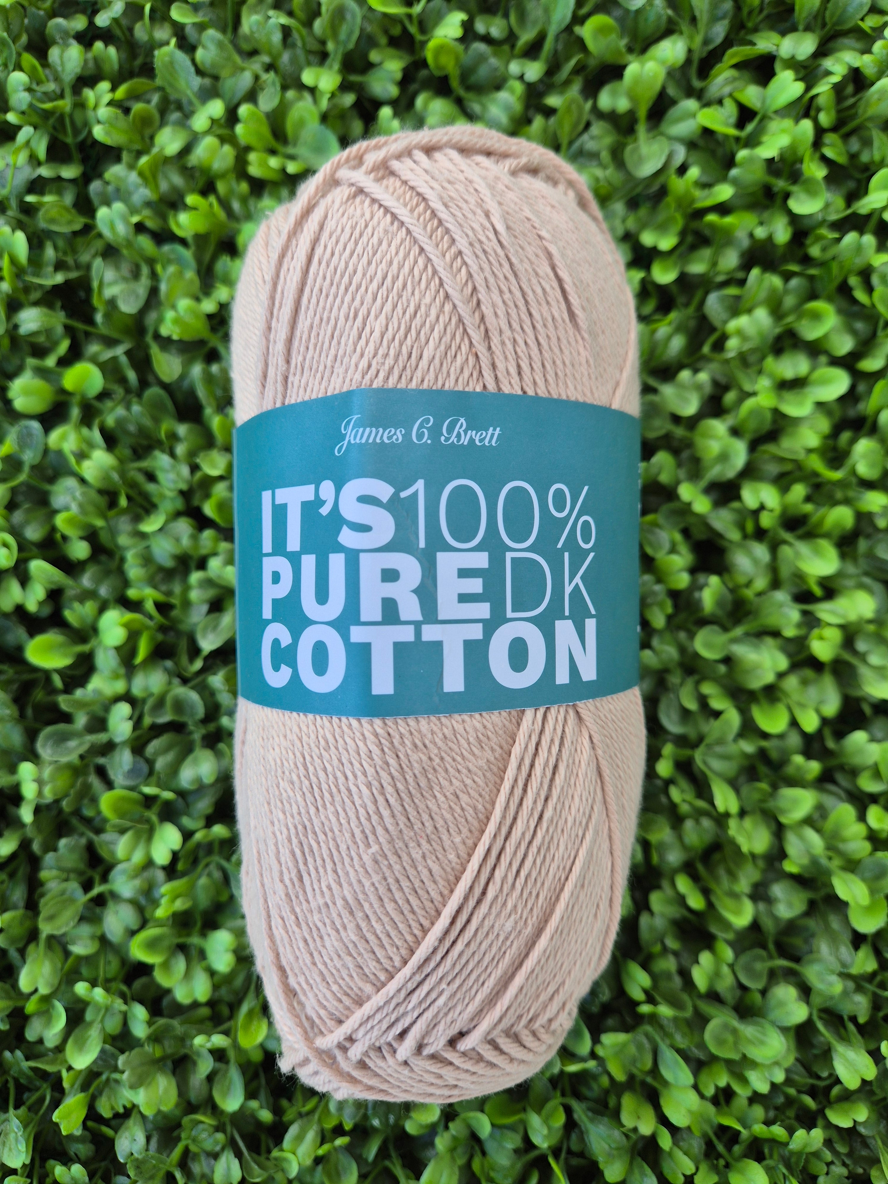 James C Brett It's 100% Pure Cotton DK - Shade IC18 Beige