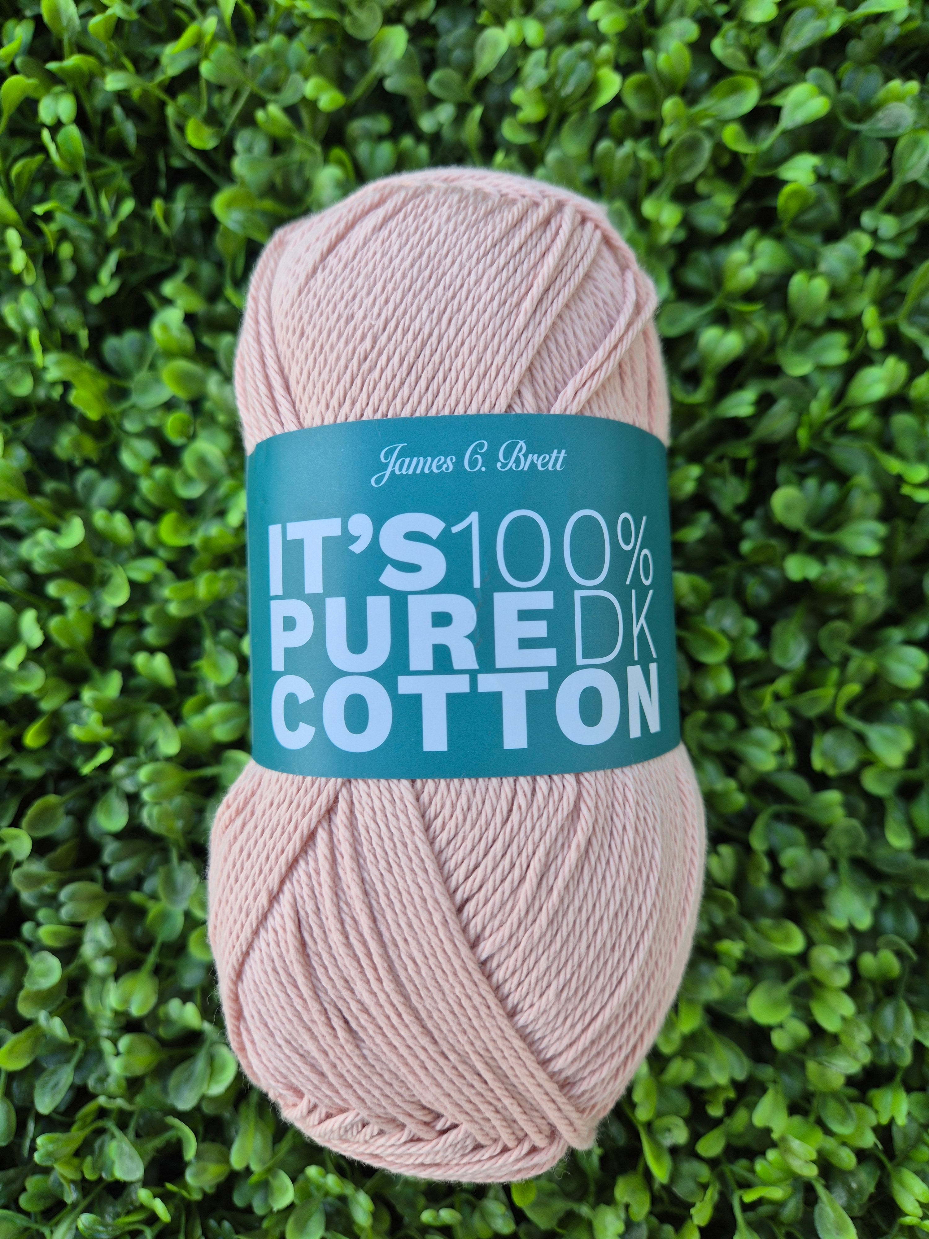 James C Brett It's 100% Pure Cotton DK - Shade IC40 Apricot Cream