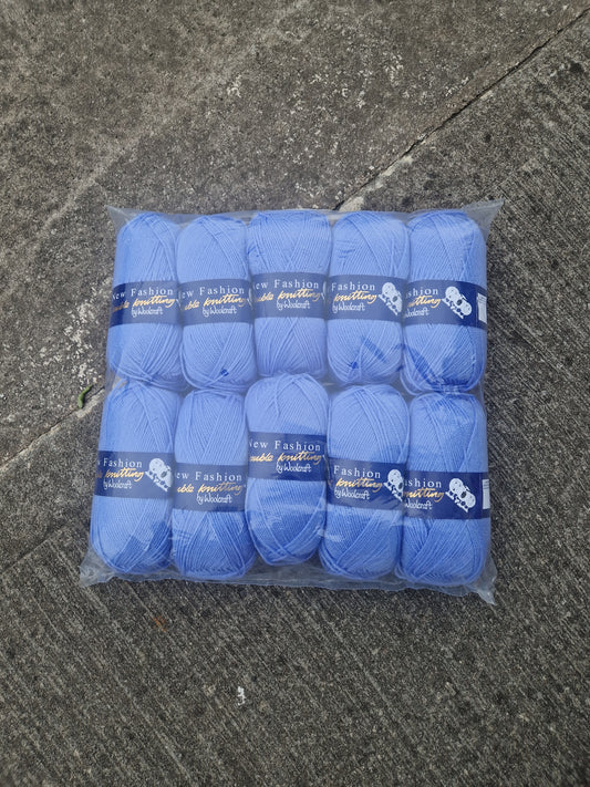 Special Offer INCLUDING POSTAGE - 10 x 100g New Fashion Double Knit Powder blue 201