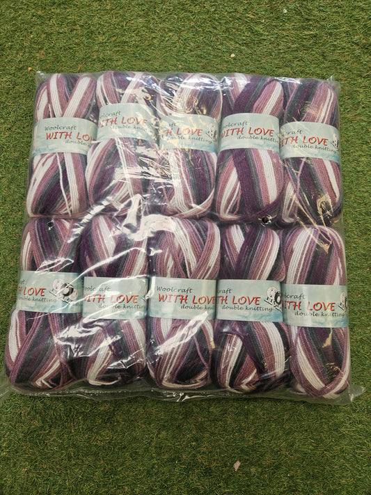 SPECIAL OFFER - DELIVERY INCLUDED. 10x Woolcraft With Love Double Knit - Carrara (100g)