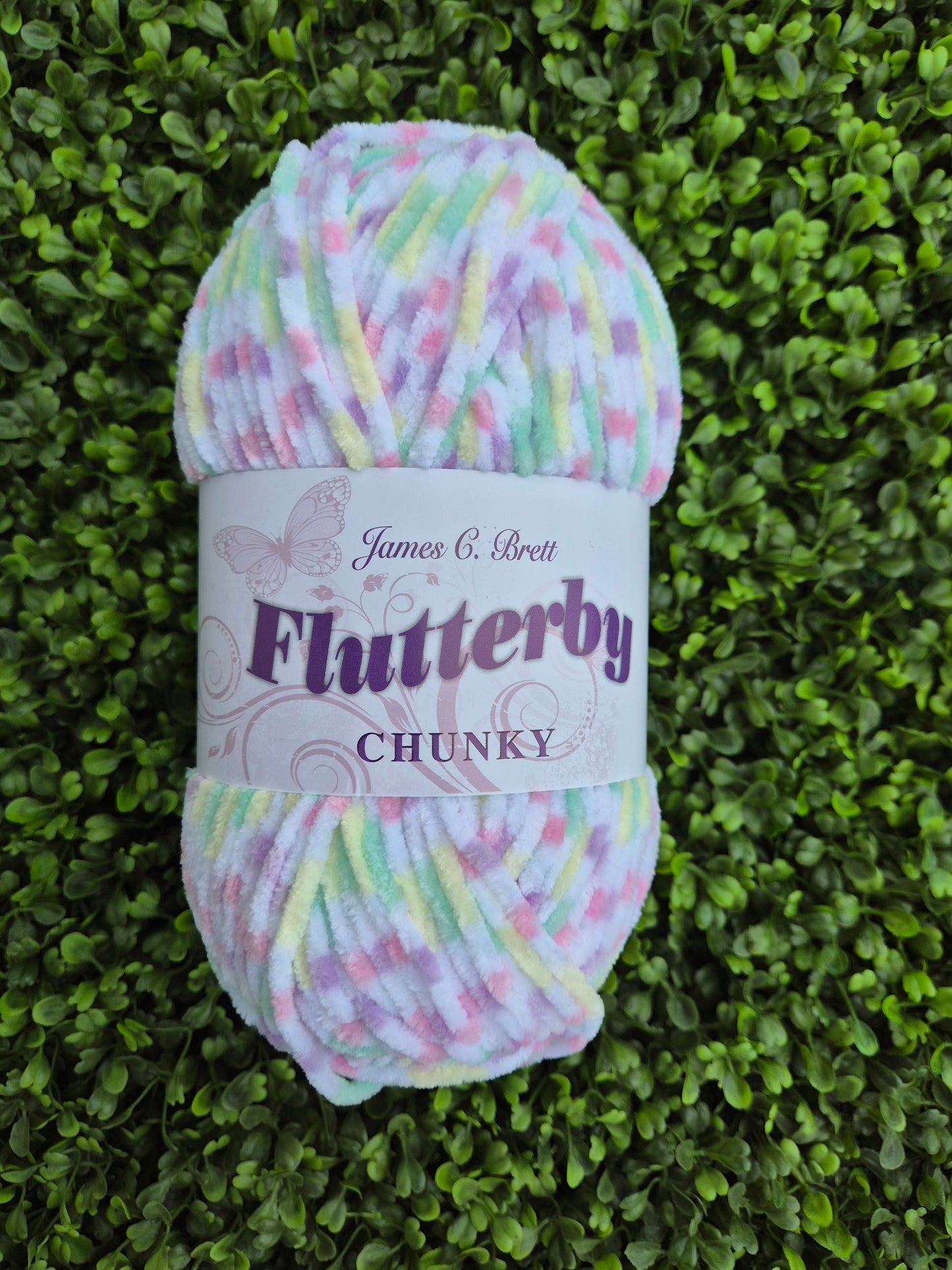 James C Brett Flutterby Chunky B42 Rainbow