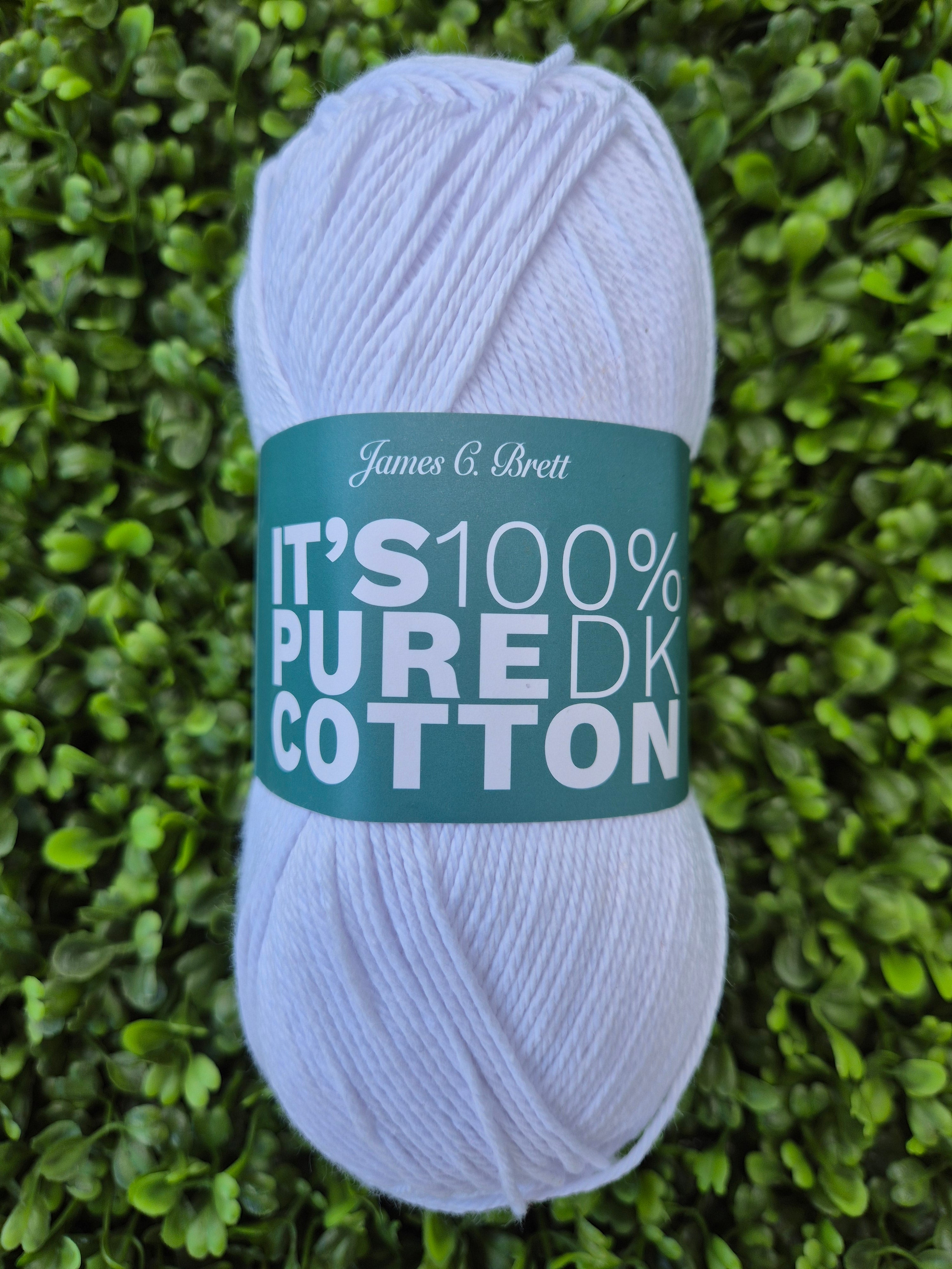 James C Brett It's 100% Pure Cotton DK - Shade IC04 White