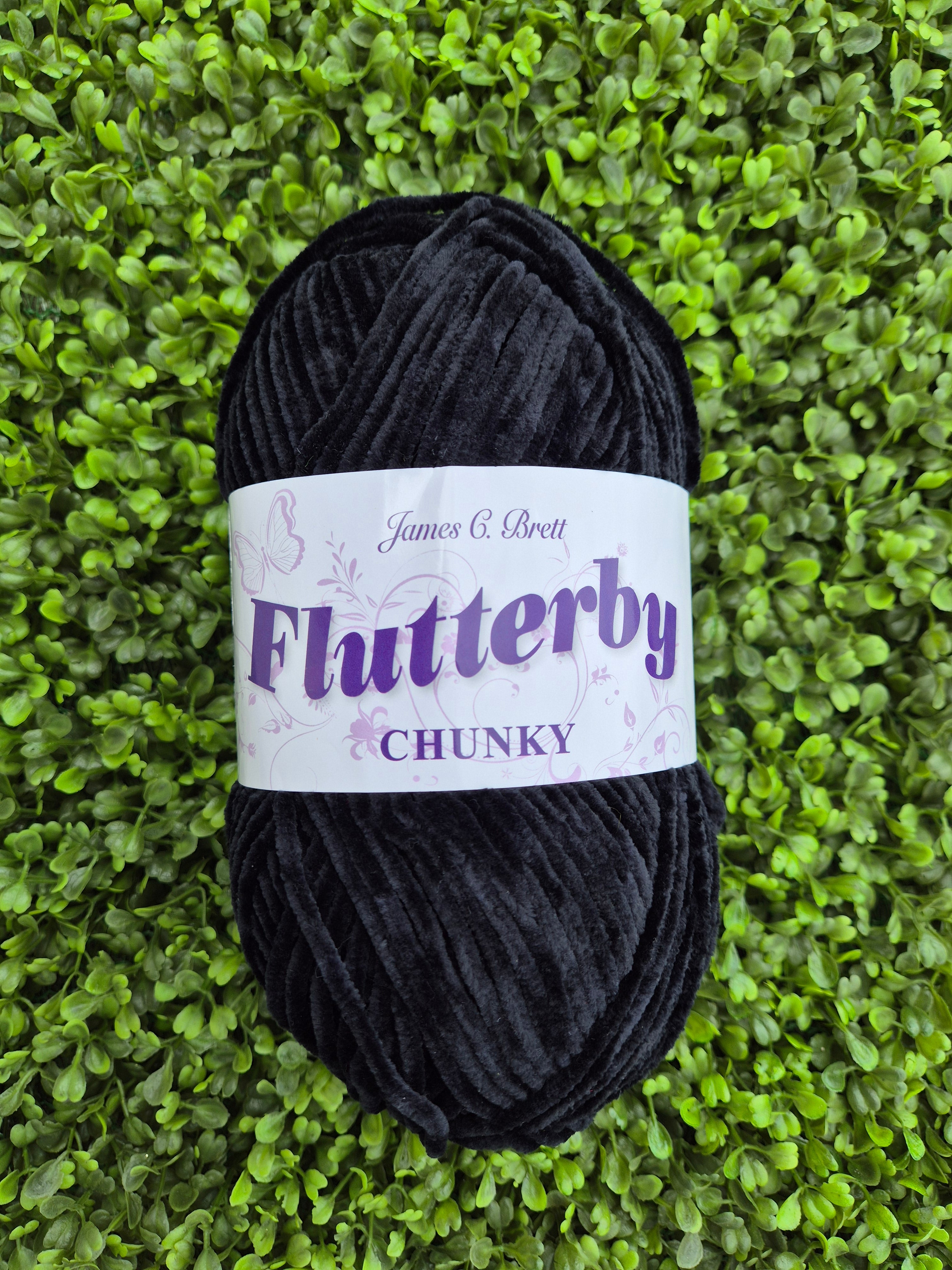James C Brett Flutterby Chunky B30 Black