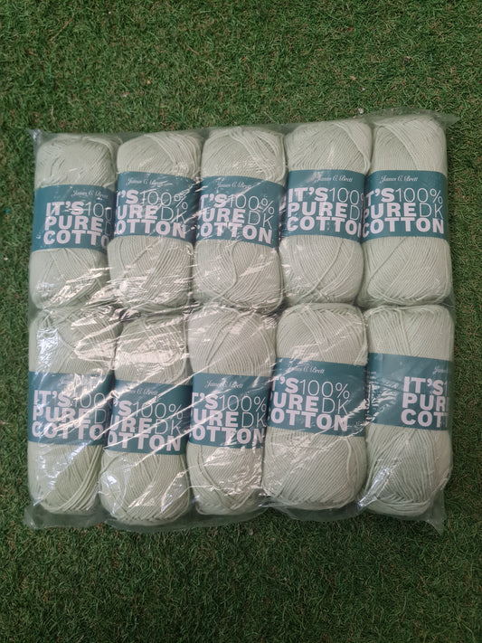 SPECIAL OFFER DELIVERY INCLUDED - 10x Balls It's 100% Pure DK Cotton - Spring Green IC42