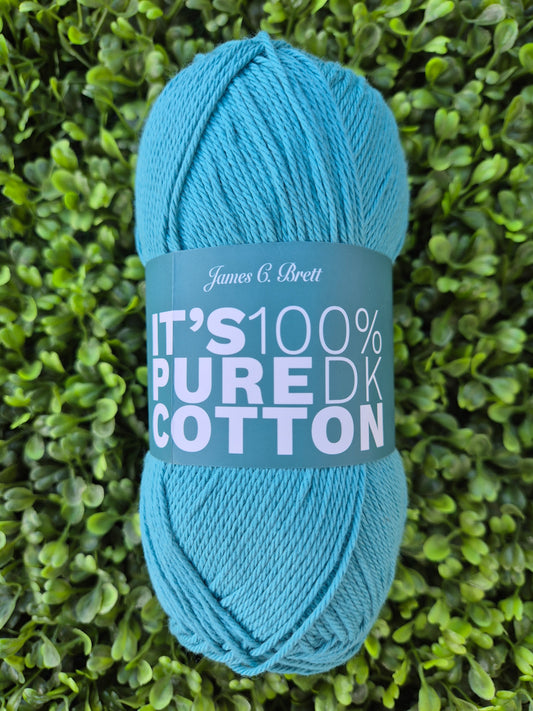 James C Brett It's 100% Pure Cotton DK - Shade IC34 Dusty Teal