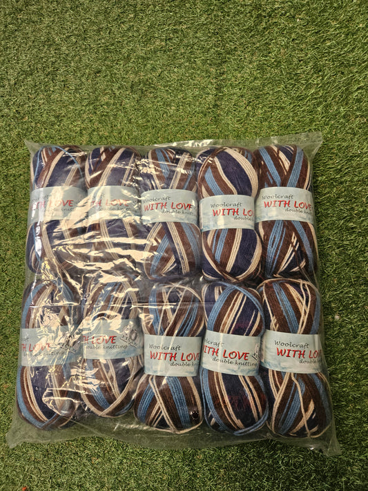 SPECIAL OFFER - DELIVERY INCLUDED. 10x Woolcraft With Love Double Knit - 8637 (100g)
