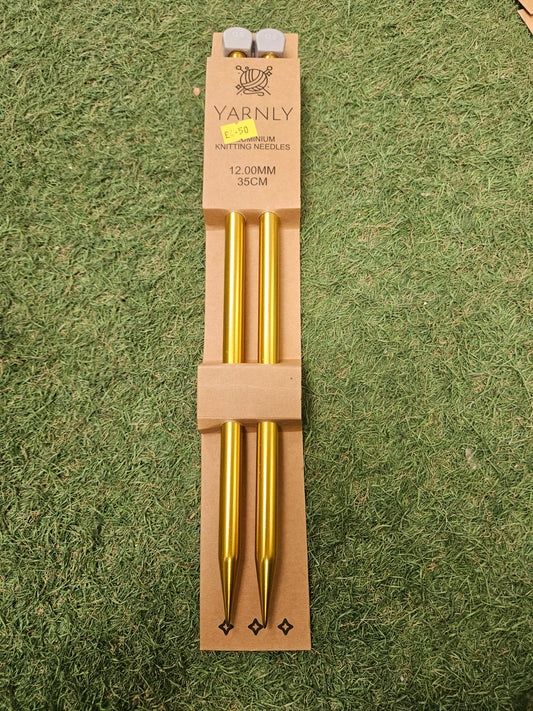 Yarnly Aluminium Knitting Needles 12mm, 35cm