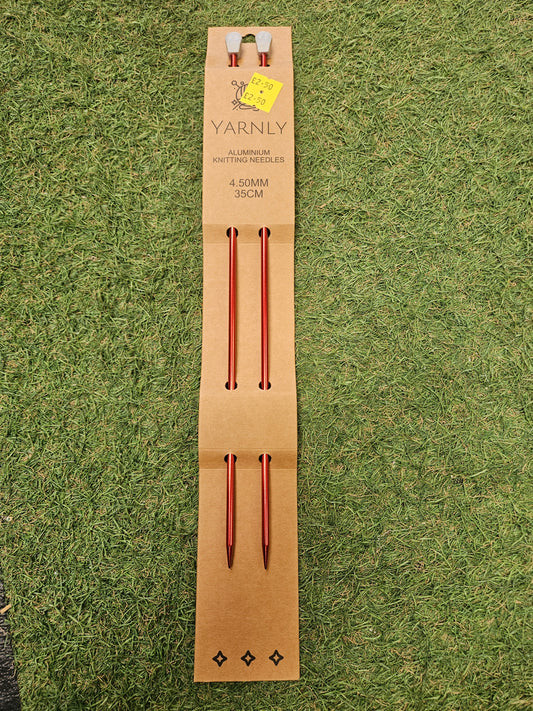 Yarnly Aluminium Knitting Needles 4.5mm, 35cm