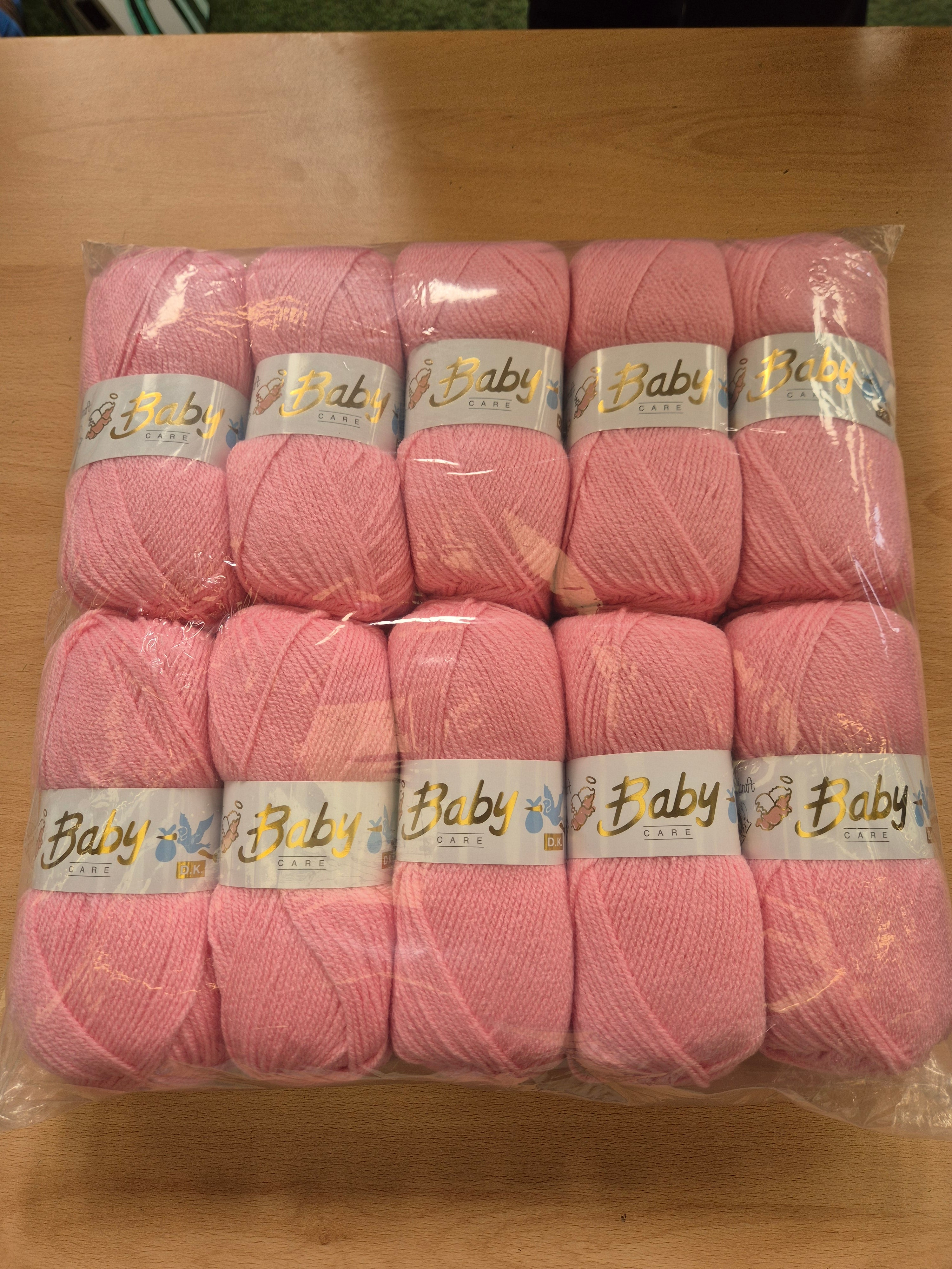 Woolcraft Baby Care Dk Mid Pink Bundle FREE POSTAGE