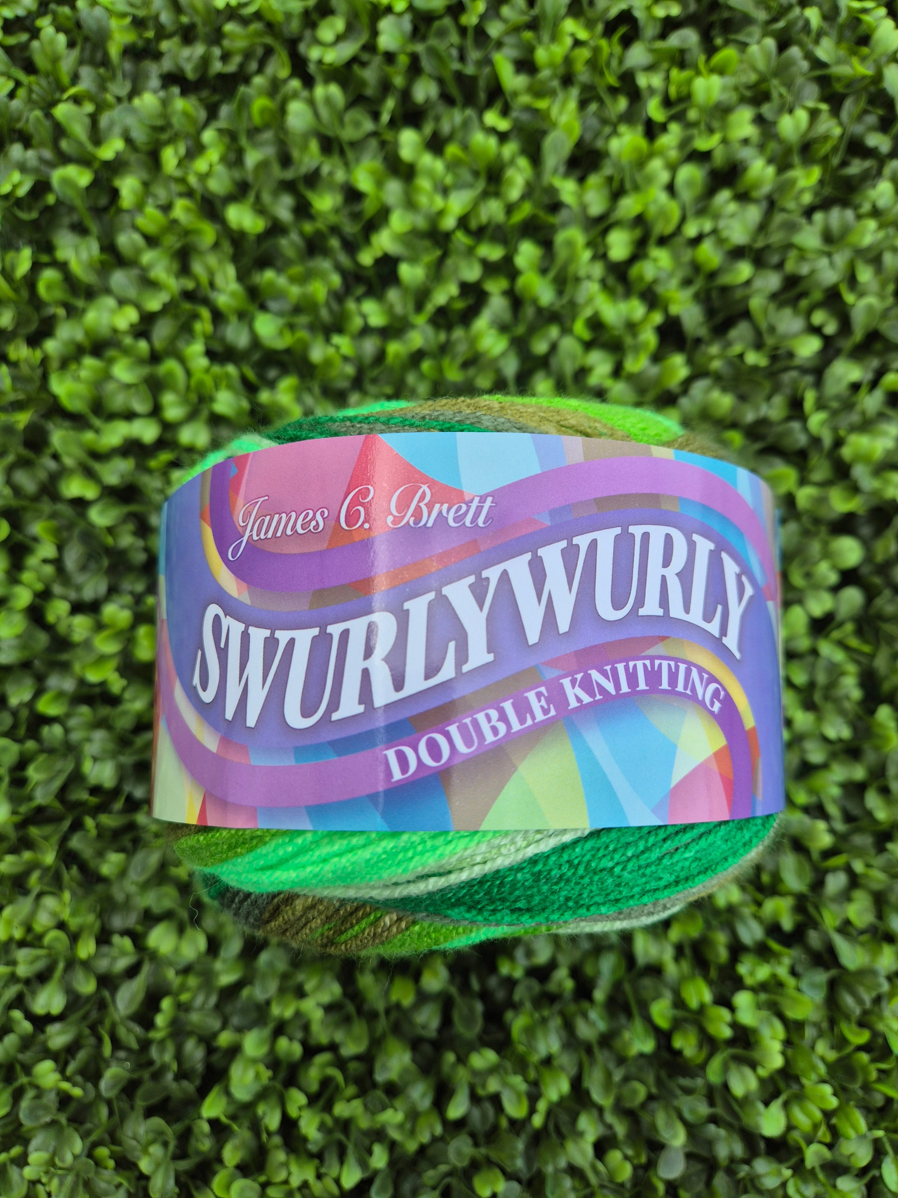 James C Brett Swurlywurly DK SRL07 Spring Greens