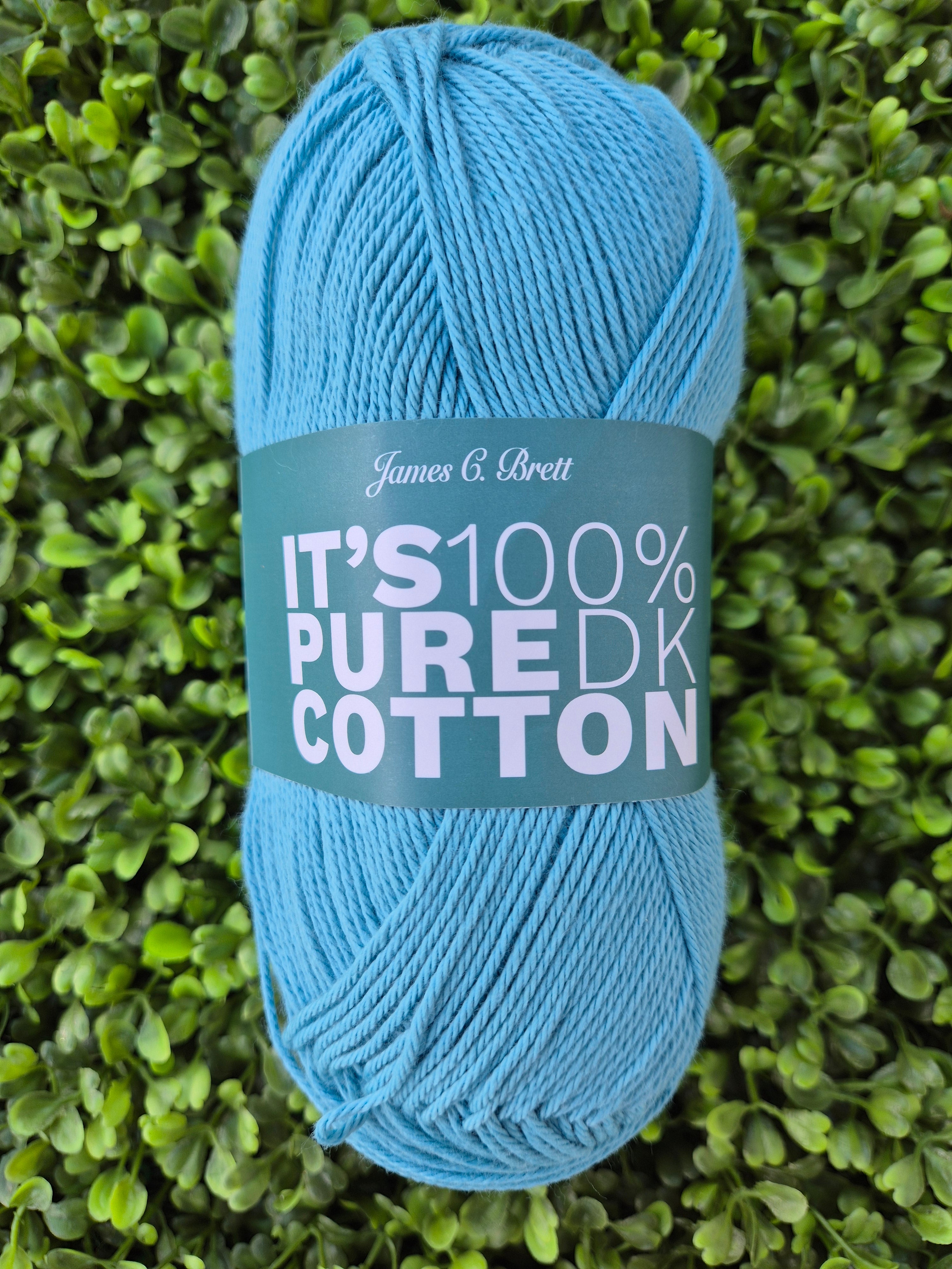 James C Brett It's 100% Pure Cotton DK - Shade IC35 Sea Foam