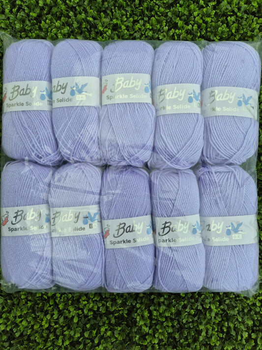 Woolcraft Baby Sparkle Solide DK Lilac 7240 Bundle ***FREE POSTAGE***