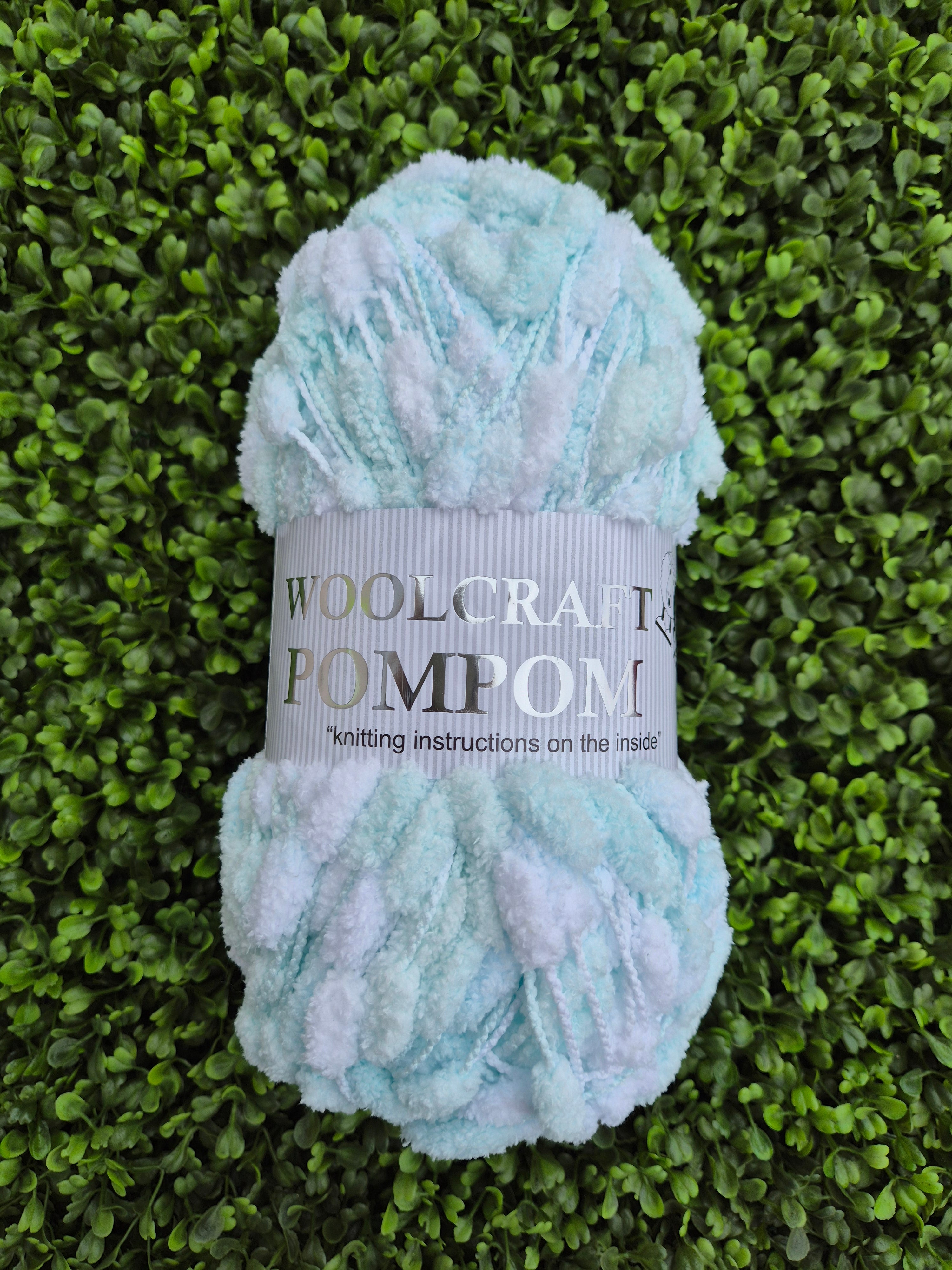 Woolcraft Pompom Shade 09 Aqua White