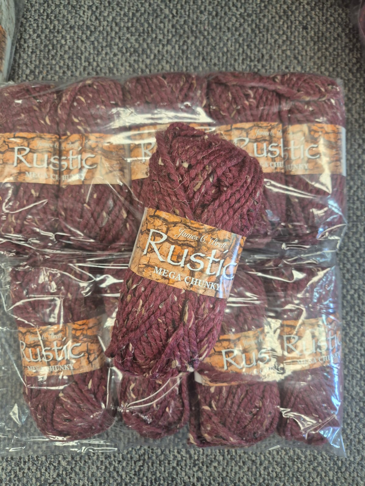 Rustic Mega Chunky Full Pack Free Postage Burgundy