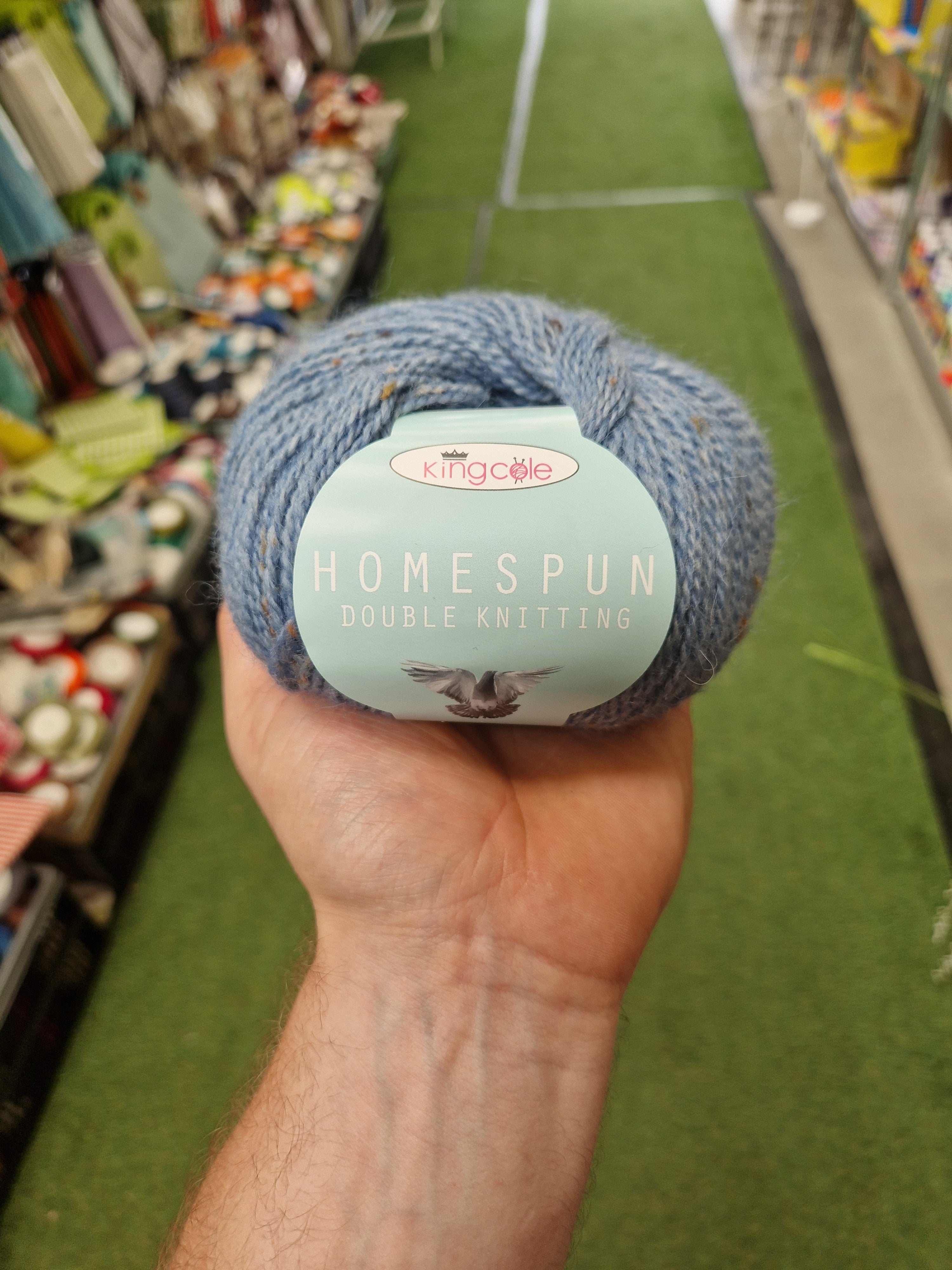 Homespun Double Knitting 5113 Blue 50g
