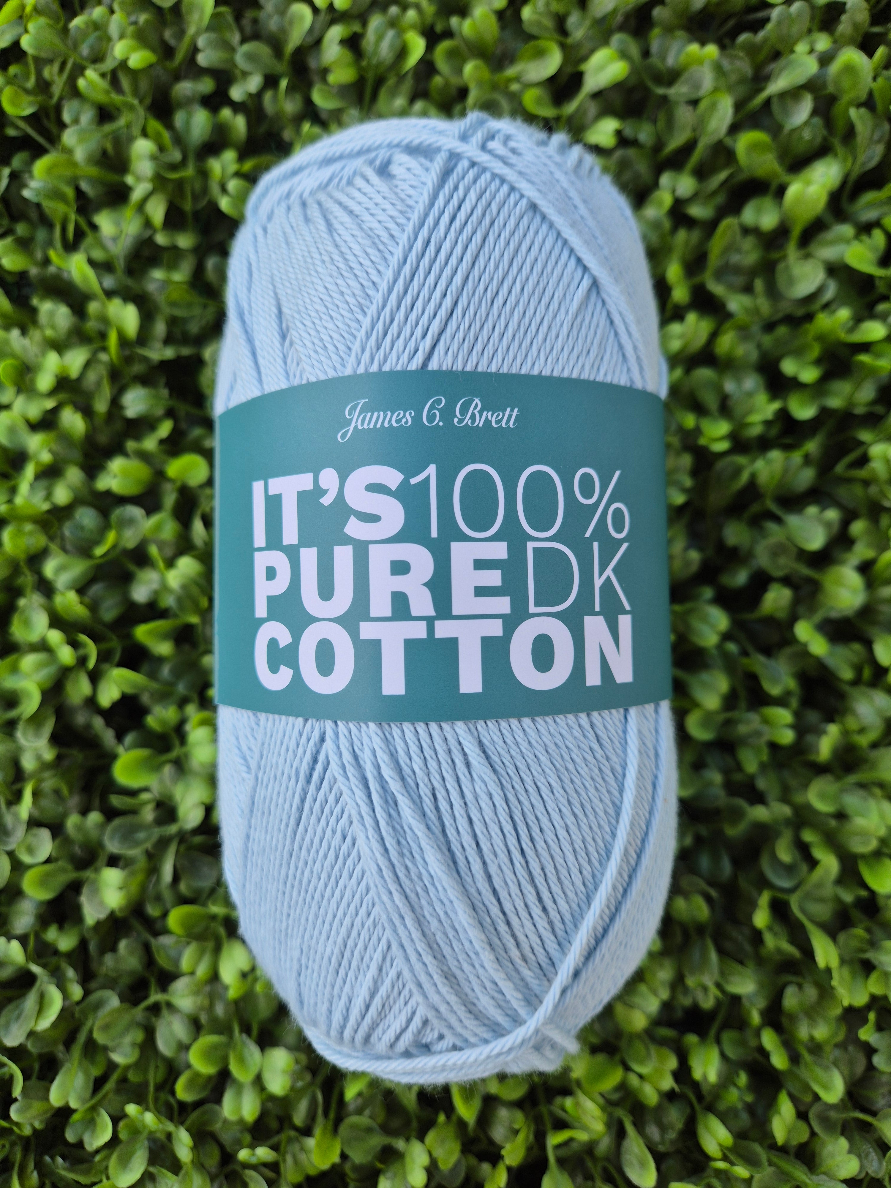 James C Brett It's 100% Pure Cotton DK - Shade IC36 Cool Blue