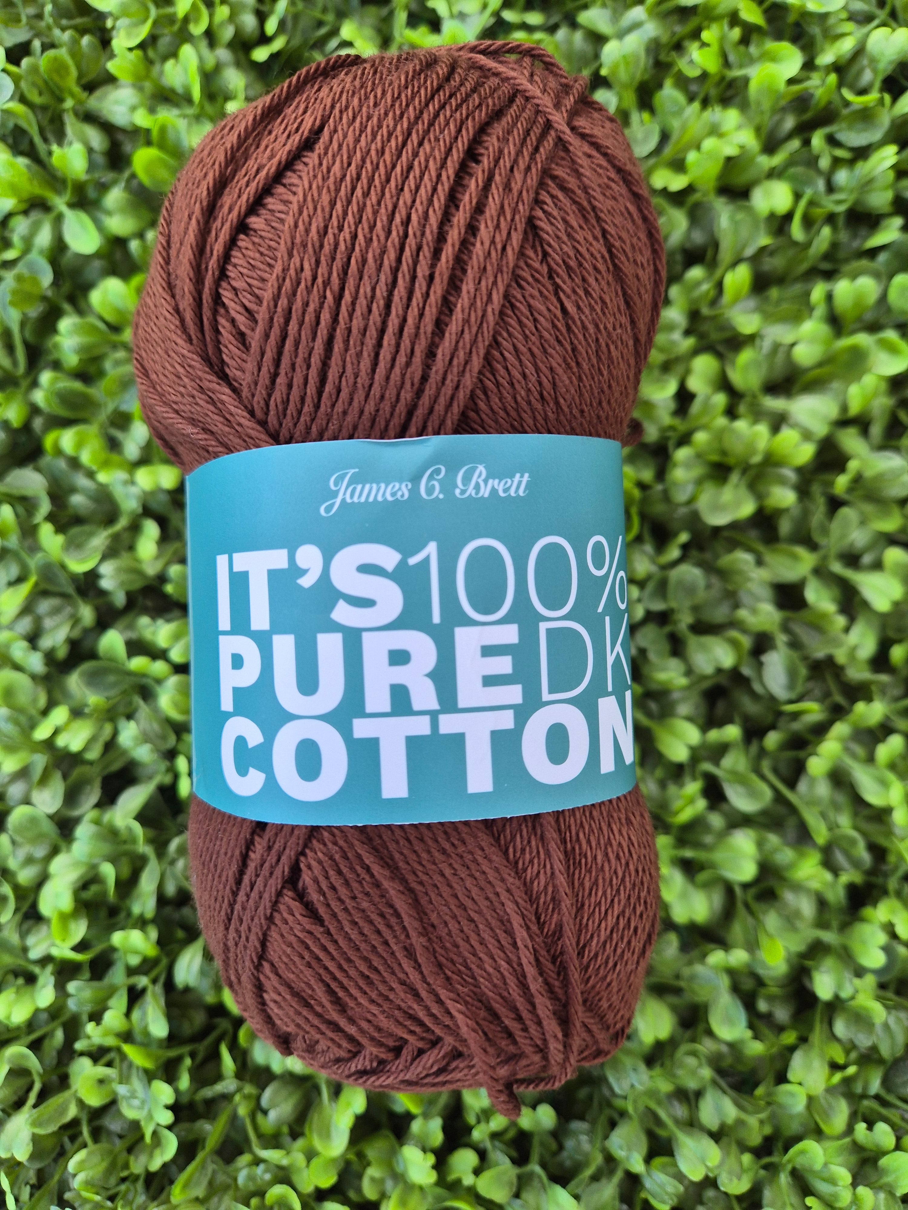 James C Brett It's 100% Pure Cotton DK - Shade IC41 Rich Coffee