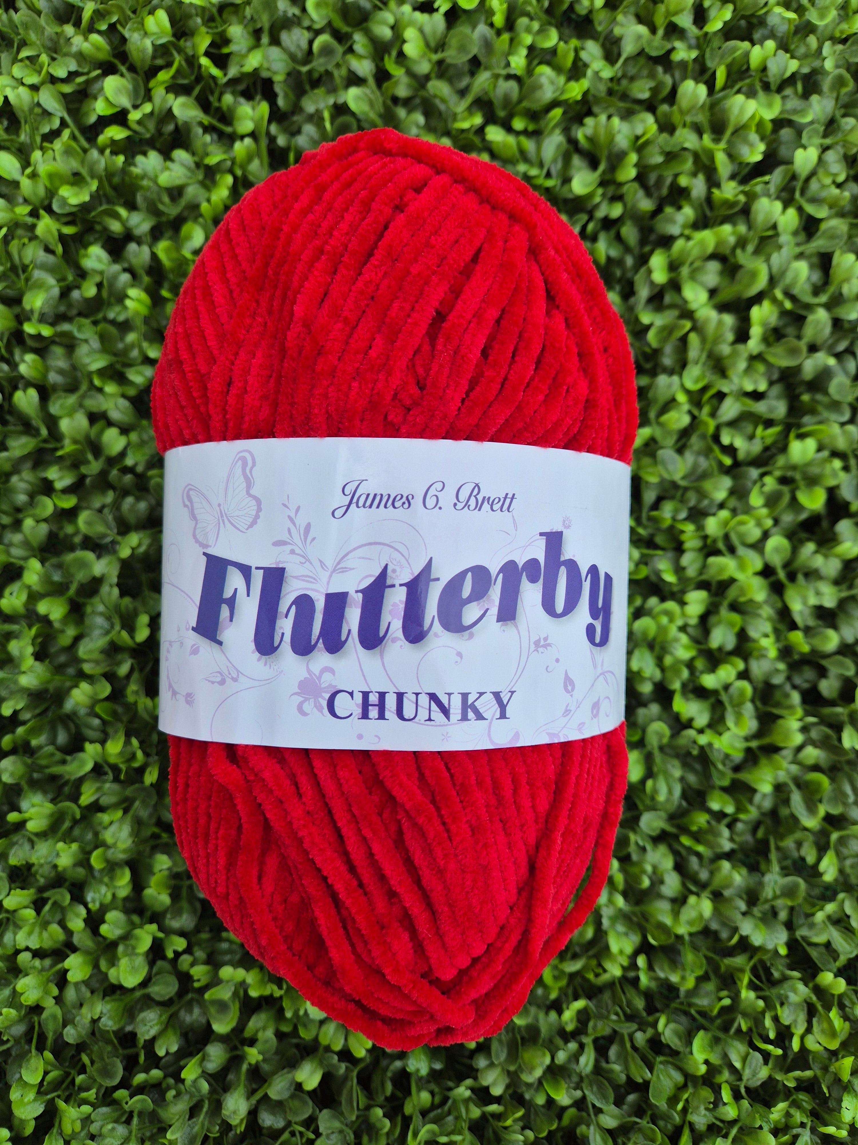 James C Brett Flutterby Chunky B31 Red