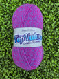 James C Brett Top Value DK Shade No. 8480 Magenta, Dye Lot 52486
