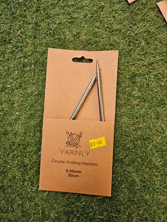 Yarnly Circular Knitting Needles 6mm, 80cm