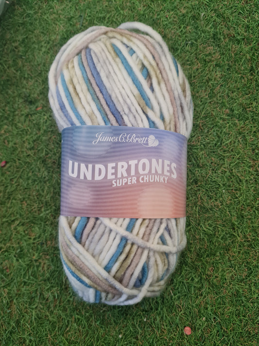James C Brett Undertones Super Chunky Wool 100g - UT08 Stream