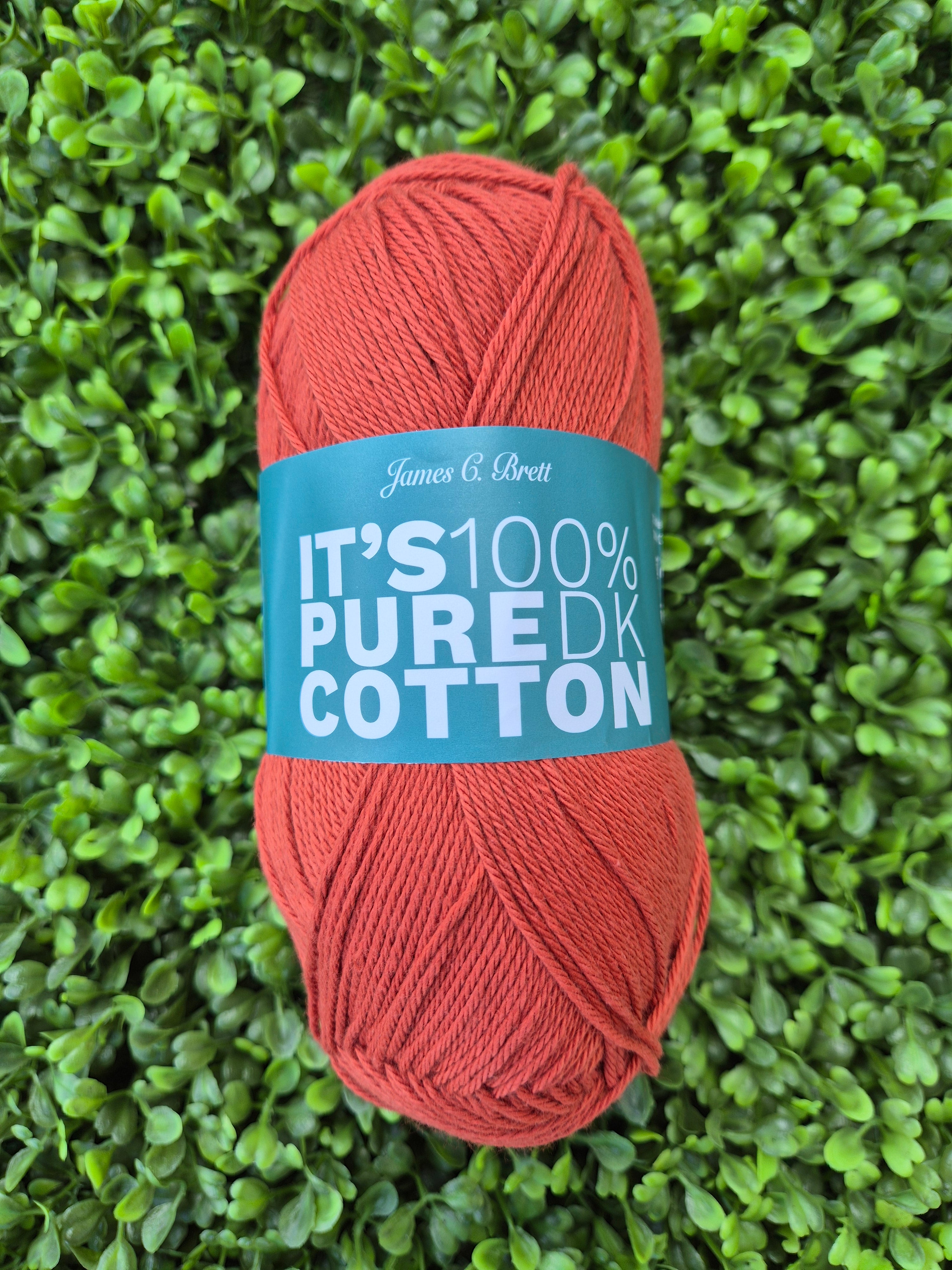 James C Brett It's 100% Pure Cotton DK - Shade IC22 Terracotta