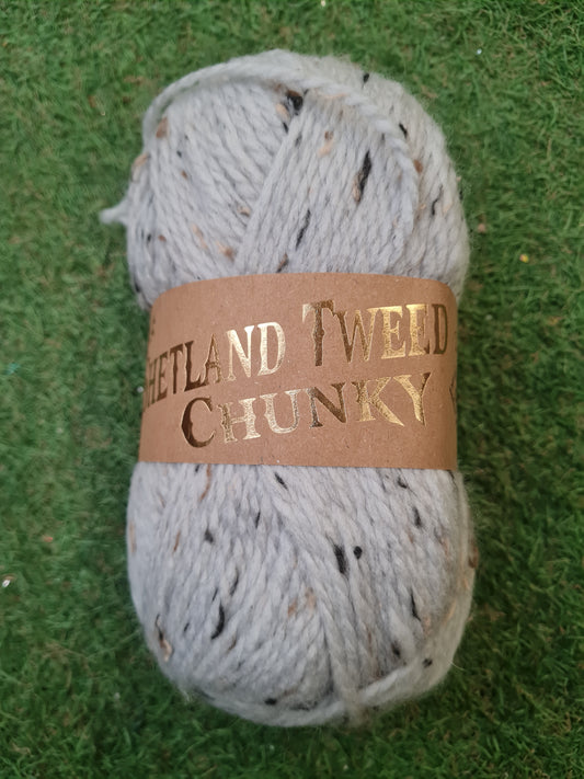 Shetland Tweed Chunky Wool 100g - Grey 1426