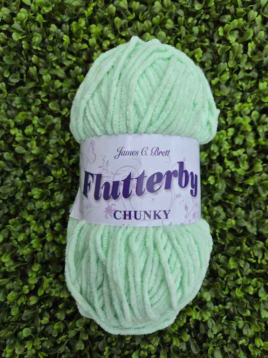 James C Brett Flutterby Chunky B72 Frosty Leaves (Sparkle)