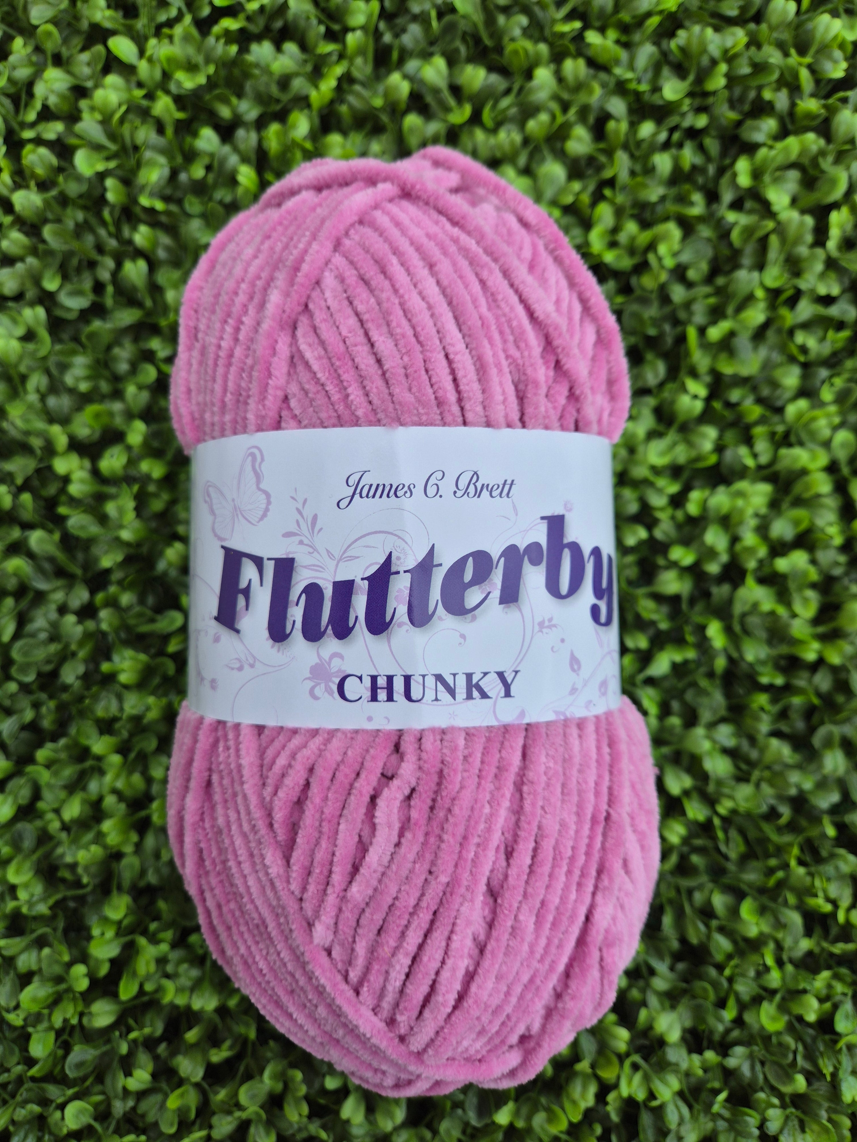 James C Brett Flutterby Chunky B19 Antique Rose