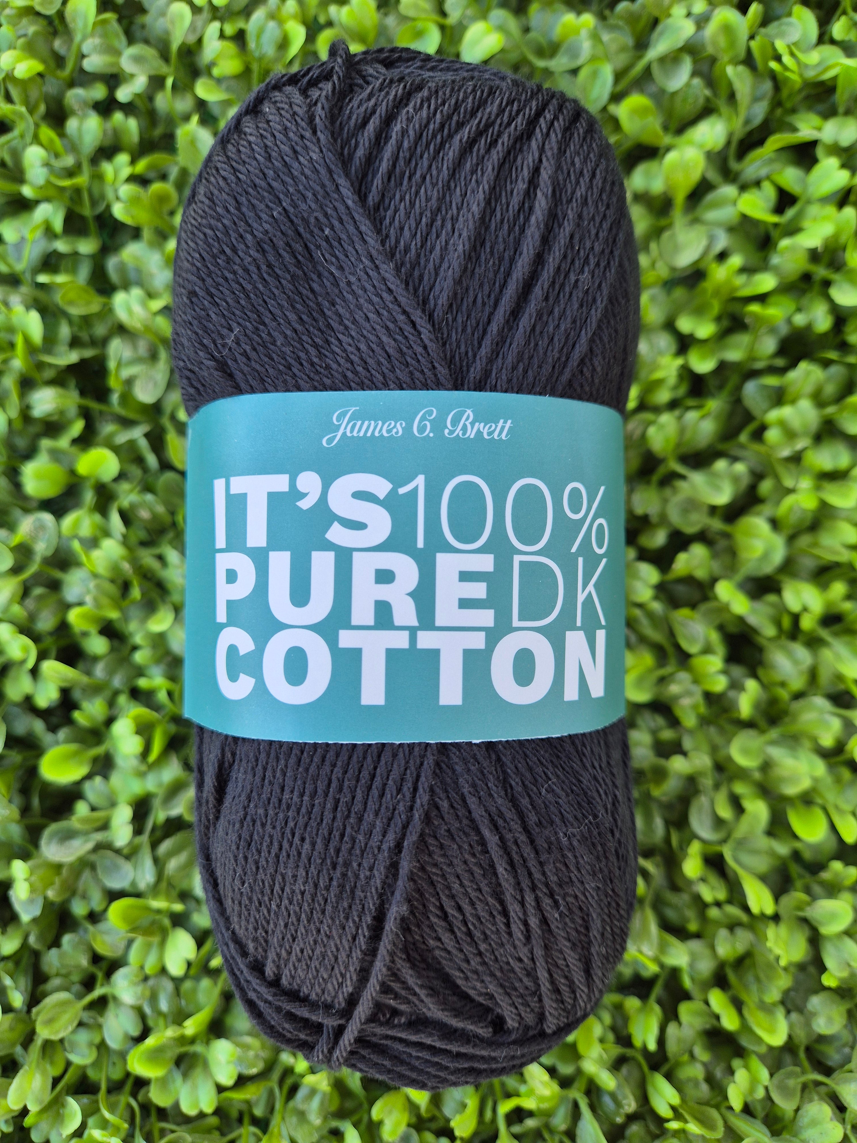 James C Brett It's 100% Pure Cotton DK - Shade IC19 Black