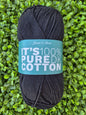 James C Brett It's 100% Pure Cotton DK - Shade IC19 Black