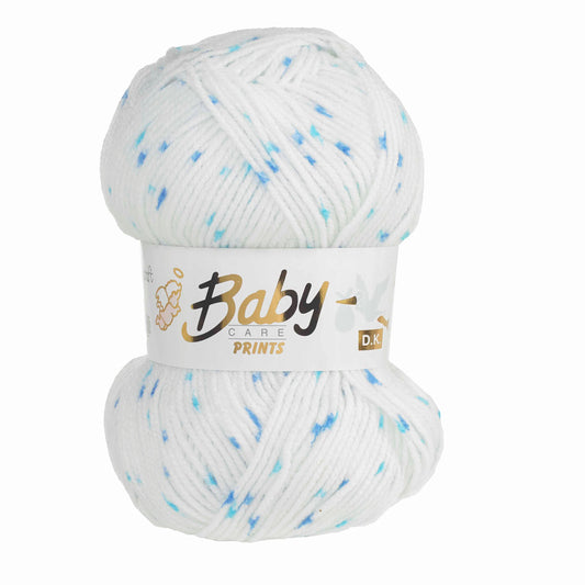 Woolcraft Baby Prints DK 633 (White & Blue)